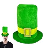 Hlagmix St. Patricks Day Hut, grüner Zylinder - St. Patricks Day Grüner Koboldhut | Deluxe-Kobold-Hut, Saint-Patricks-Kostümhüte für Teenager für St. Patrick, Versammlung