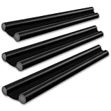 Gucass 3 Stück Zugluftstopper für Türen, 96 cm PU Zugluftstopper Haustür Türbodendichtung mit Doppellagige, Luftzugstopper für türen, Türunterdichtung Schutz vor Luftzug und Lärm Schw