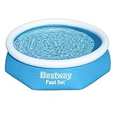 Bestway Fast Set Aufstellpool ohne Pumpe Ø 244 x 61 cm, blau,