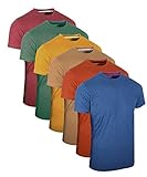 FULL TIME SPORTS® Tech 3 4 6 Pack Assorted Langarm-, Kurzarm Casual Top Multi Pack Rundhals Herren T-Shirts (6 Pack - Kurzarm PASMEL Sortiert, X-Large)
