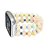 Wingoden Armband kompatibel mit Fitbit Versa 4/3/Sense 2/Sense Band für Damen und Herren, Pride Perlen-Uhrenarmband, Regenbogen-Wickel-Boho-Uhrenarmband für Fitbit Versa 4, Ersatzband, bunt, dehnb