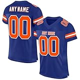 Personalisiertes American FootballTrikot Custom Football Jersey Personalized Printed Team Name & Number Tee für Herren Damen Jugend Unisex Schnelltrocknend Atmungsaktiv T Shirt(#A 9)