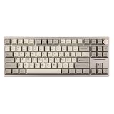 EPOMAKER P87 Gaming-Tastatur Aluminium 2.4G-Kabellose, QMK/VIA Programmierbare mechanische Tastatur, 87% US Bluetooth Tastatur mit Metallknopf und RGB (Retro Weiß, Wisteria Tactile)
