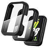 Diruite 2 Stück Hülle für Samsung Galaxy Fit 3 Schutzhülle,PC Ultradünne Hartglas Glas Displayschutz für Samsung Galaxy Fit 3 C