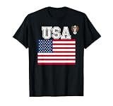 USA Amerika Fußball Trikot Flagge Fußball Ball 4. Juli Reise T-S