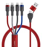 Callstel USB Kabel: 8in1-Lade-/Datenkabel USB-C/A zu USB-C/Micro-USB/Lightning 60W, farbig (USB C Hub, Android-Ladekabel, Adapter)