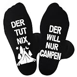 Jeasona Socken Anti-Rutsch Herren 43-46 Camping Zubehör Lustig Geschenke für Männer Wohnmobil für Camper zum Geburtstag