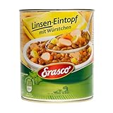Erasco Linsen-Eintopf mit Würstchen (800g) In rund 5 Minuten fertig – Mit viel Gemüse – Ohne Schnickschnack - einfach leck
