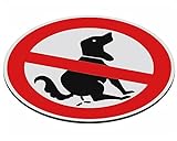 SCHILDER Systeme Verbotsschild – kein Hundeklo – 3mm Aluminium-Dibond-Schild - 20cm ⌀ – Wasserfest und Witterungsbeständig für den Innen- und Außenbereich – 100% M