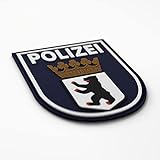 Patch Force - Polizei Patch (farbig) Polizei Berlin - Als Abzeichen für Polizeiuniform, Schutzweste, Einsatztasche, Jacke oder Rucksack - 3D rubber klett p