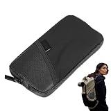 Generisch Cycle Wallet, Phone Pouch Storage, Multi Use Small Card Holder, Water Resistant Compact Design, Ideal for Keys, Tools, Credit Cards, Professional Riders, Cycling Yellow, Black