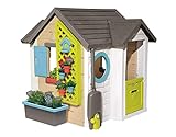 Smoby - Gartenhaus - Spielhaus für drinnen und draußen, mit kleiner Eingangstür und Fenstern, viel Zubehör zum Gärtnern, für Jungen und Mädchen ab 2 J