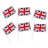 FUNOMOCYA 6St handschwenkende flagge britische Flagge Union Jack Nationalflagge England-Flagge Flaggen Mini-Flagge wehende Fahne kleine rote Fahne VEREINIGTES KÖNIGREICH. Banner kleine F