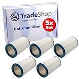 5x Trade-Shop Patronenfilter/Rundfilter/Lamellenfilter kompatibel mit Kärcher Nass-/Trockensauger Industriesauger ersetzt 5.731-007.0 57310070