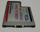 SM-PC®2port USB 3.0 Express Karte -SLIM Design- Superspeed PCMCIA#823