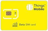 Daten-SIM-Karte - Things Mobile - mit weltweiter Netzabdeckung und Mehrfachanbieternetz GSM/2G/3G/4G. Ohne Fixkosten und ohne Verfallsdatum. 10 € Guthaben ink