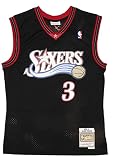 Mitchell & Ness Allen Iverson #3 Philadelphia 76ers 2000-01 Youth Swingman NBA Trikot Schwarz, M (YTH)