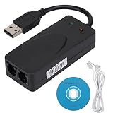 USB2.0 56K Modem Faxmodem, USB Telefonbuchse Datenmodem Plug-and-Play Automatisch Antwort senden Faxe empfangen Externer Modemtreiber für X