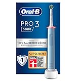 Oral-B PRO 3 3000 CrossAction Elektrische Zahnbürste/Electric Toothbrush, mit 3 Putzmodi und visueller 360° Andruckkontrolle für Zahnpflege, Geschenk Mann/Frau, Designed by Braun, b