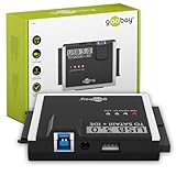 goobay SATA Adapter für Festplatten USB 3.0 und IDE, USB Festplattenadapter HDD & SSD, inkl. USB A auf B Kabel & Molex und 12V 2A Netzteil, Externe Festplatte - 72013