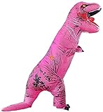 Echden Kostüm Aufblasbare Kostüme Tyrannosaurus Anzug Dinosaurier Kostüm Erwachsene Karneval Halloween Party Dino Kostüm Männer Frauen (Rosa)