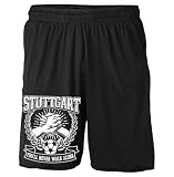 Uglyshirt Alles für Stuttgart Shorts | Sport Kurze Hose Schwaben Sweatshorts Fanartikel | Schwarz (S)