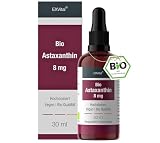 Bio Astaxanthin Tropfen, 8mg Astaxanthin pro Tagesdosis, Hochdosiert & Vegan - 100% natürliches Astaxanthin - Hohe Bioverfügbarkeit - Laborgeprüft, 30
