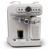 Klarstein Espresso Siebträgermaschine mit Milchaufschäumer, 1,2L Mini-Espressomaschine mit Siebträger, 1350 Watt Kaffeemaschine Klein, Edelstahl-Kaffeemaschine für Cappuccino, Latte & M
