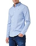 Tommy Jeans Herren Tjm Original Stretch Shirt Dm0dm04405 Langarmhemden Gewebte Oberteile, Blau (Lavender Lustre), M EU