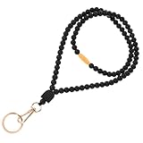 WATIIFUFU schlüsselanhänger Schlüsselbänder Schlüsselband Ausweisschilder, die an Seilen hängen Perlschnur Perlen-Lanyard zum Aufhängen hängende Kette Abzeichen Schlinge Silikon-Gummi Handy