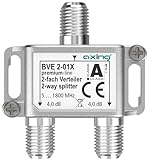 Axing BVE 2-01X 2-Fach Verteiler 4 dB 5-1800 MHz TV Data Internet Kab