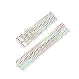 12/14/16/18/20/22 mm Nylonarmband, kompatibel mit Watch 6, 5, 4, Classic 40, 44 mm, gewebtes Canvas-Smartband, kompatibel mit GT-Uhrenarmband, geeignet for den täglichen Gebrauch(Rainbow,12mm)