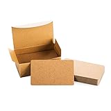 GAKA FAVOR Blanko Kraftpapier Karten 100 Stück Mitteilungs Leere Visitenkarten Karteikarten, Mitteilungskarte DIY Kraftpapier für Schule Home Office Party Supply (9x5.3cm)