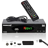PremiumX Kabel Receiver DVB-C FTA 530C Digital FullHD TV Auto Installation USB Mediaplayer SCART HDMI Kabelfernsehen für jeden Kabel-Anb