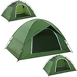 Clostnature Zelt für Camping - Wasserdichtes Outdoor 2 Mann Zelt Leichtes Kuppelzelt für 2 Personen, Kompakt, mit Kleinem Packmaß für Familie, Strand, Festival, Grupp