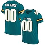 Personalisierte American Football Trikots mit Name Nummer Individuelles Trikot T-Shirt für Erwachsene Kinder A15