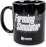 Farming Simulator Landwirtschaftssimulator Tasse (Inhalt 330 ml, Tasse aus Keramik, Schriftzug in Reifenabdruck-Optik, Zubehö