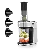 WMF Kult X Gemüsenudeln Spiralschneider elektrisch, Zoodle Maker, Zucchini Nudeln Schneider, 3 Schneideinsätze und Auffangb