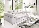 Reboz Big Sofa weiß grau beige braun schwarz Megasofa Kunstleder (Weiß)