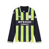 PUMA Manchester City Kinder Auswärtstrikot 2024/25 Saison - Langarm - Neue Marine - Größe: 164