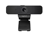 Logitech C925e Business-Webcam, HD 1080p, 78° Blickfeld, Autofokus, RightLight 2 Technologie, Abdeckblende, 2 Stereomikrofone, Für Skype Business, WebEx, Lync, Cisco, etc., PC/Mac - Schw