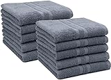 ZOLLNER 10er Set Handtücher, kleine Duschtücher, 50x100 cm, Baumwolle, g