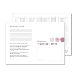 Zykluskalender für Arztpraxis - Zur Weitergabe an Ihre Patientinnen | DIN A7 | 4-seitig