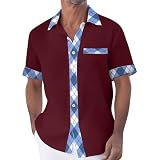Herren T Shirt Herren-T-Shirt Trikot Österreich Tshirt Weiß Sommer Tops T-Shirts Für Baumwolle Poloshirt Kariertes Hemd Damen Man Slim Fit Kurzarm (1-Wein,4XL)
