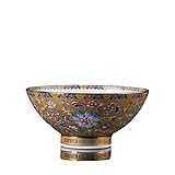 Chinesische Porzellan-Schüssel Chinesischer alter Palast-Stil, Porzellan-Reisschüssel, Breischüssel, Suppenschüssel, 13 cm, 5,1 Zoll, Keramik, alter Palast, farbenfrohe Stielglasschü