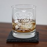 Always Looking Good Whiskyglas zum 39. Geburtstag für Männer, Vintage 1984 Aged to Perfection, graviert, Geschenk für 39 Jahre alt, geätzte Whisky Bourbon Scotch Lowball Tumbler G