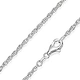 MATERIA Doppel Ankerkette Silber 925-2mm Damen Halskette Silber 5,0g in 40 45 50 60 70 cm #K41, Länge Halskette:45