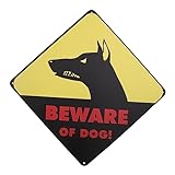 Sosoport Warnschild Gartendekoration Vorsicht Hundeschild Zaun Hundeschild kein Hund Embleme Hinweisschild für Hunde Warnzeichen für Hunde Jahrgang Eisenblech Dekorative Gemälde das S