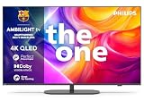Philips Ambilight 'The One' 50PUS9000 4K QLED Smart TV - 50 Zoll Display mit P5 Perfect Picture Engine Ultra HD, Titan OS, Dolby Vision und Dolby Atmos S