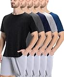 BOOJO 5er Pack Sport T-Shirts Herren Funktionsshirt Sportshirt Kurzarm Shirt Männer Gym Fitness Trikot Trainings T-Shirt Laufshirt für Sommer Fußball Running